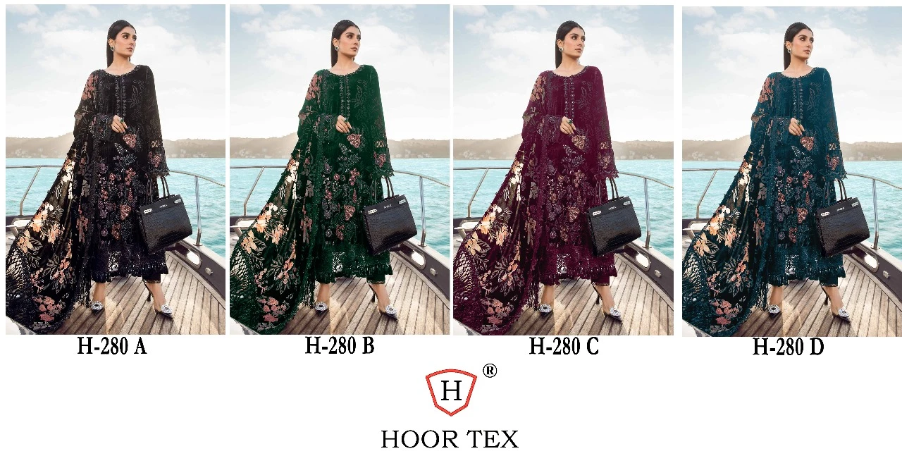 Hoor Tex H-280 Heavy Rayon Wholesale Pakistani Salwar Suit Catalog — Wholesale Pakistani Suits, MPA wholesale from Surat — view 10